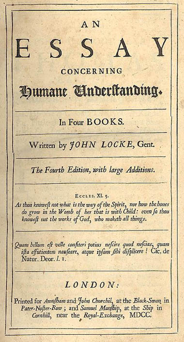 an essay concerning human understanding 1690 locke